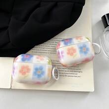适用于 第四代的闪亮花朵图案保护壳，蓝牙耳机保护套，适用于 1/2 代、Pro 第三/四代，TPU 耳机外壳 - 白色 - 查看 4