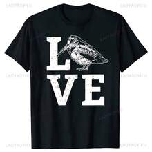 Camiseta con estampado de I Love Woodcock Bird para hombre, ropa Harajuku de manga corta, informal, estilo de verano - forma - Ver 1