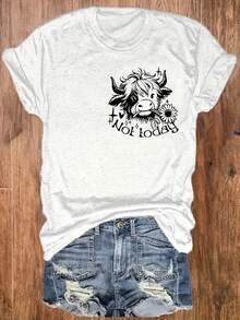 Blusa de manga corta para mujer con diseño único, minimalista y versátil para uso diario. - Blanco - Ver 3