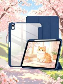 Shockproof Case Compatible With Ipad 11th Generation 2025 & 10th Generation 2022, Pencil Holder, Clear Hard Back Shell, Auto Sleep/Wake Function, Dark Blue - Navy - View 13