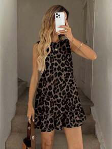 Vestido mini estampado para mujer, adecuado para primavera y verano - Multicolor 2 - Ver 6
