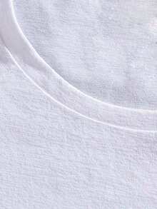 Cinco De Mayo Print T-Shirt, Casual Short Sleeve T-Shirt For Spring And Summer, Women's Clothing, Casual Cotton Short Sleeve T-Shirt For Summer Vacation - 白色 - 查看 5
