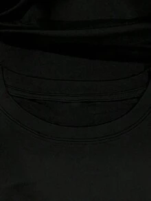 1 Piece Of Short-Sleeved T-Shirt With A Round Neck And Candy Print | Fashionable, Comfortable, Breathable, Casual Style, Ideal For Spring And Summer. 180g 100% Cotton, Designs Are Fully Printed. Unisex. - 黑色 - 查看 3