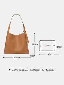 Kate Spade KS KNOTT Shoulder Bag For Women With Adjustable Strap And Large Capacity Bucket Bag - Brown - View 9