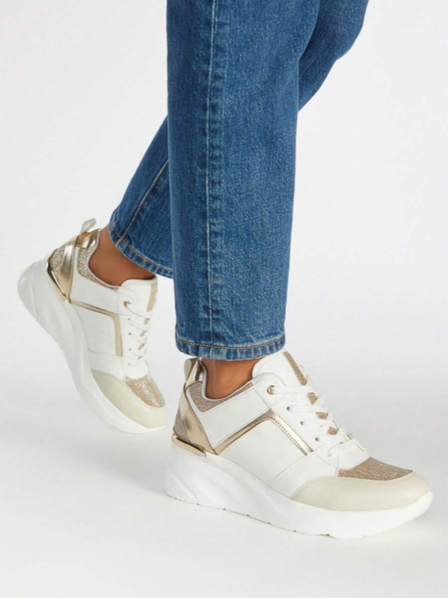 Women Andie Platform Sneaker Slip On Versatile Fashionable Sneakers Outdoor Commuting Comfort Work Shoes For All Seasons - 白色 - 查看 1