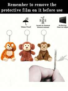1pc 2D Acrylic Monkey Pendant - Car Interior Hanging Decor, Keychain And Wallet Accessory. Perfect Gift For Valentine's Day And Halloween. Home, Bedroom Or Car Decoration. Exquisite Craftsmanship Durable Monkey Design Keychain. - Monkey Keychain - View 13