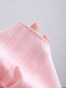 Conjunto de 2 piezas estilo francés relajado con camiseta sin mangas de cintura ceñida y pantalón ancho de pierna holgada, un conjunto de moda para mujeres - Rosa - Ver 4