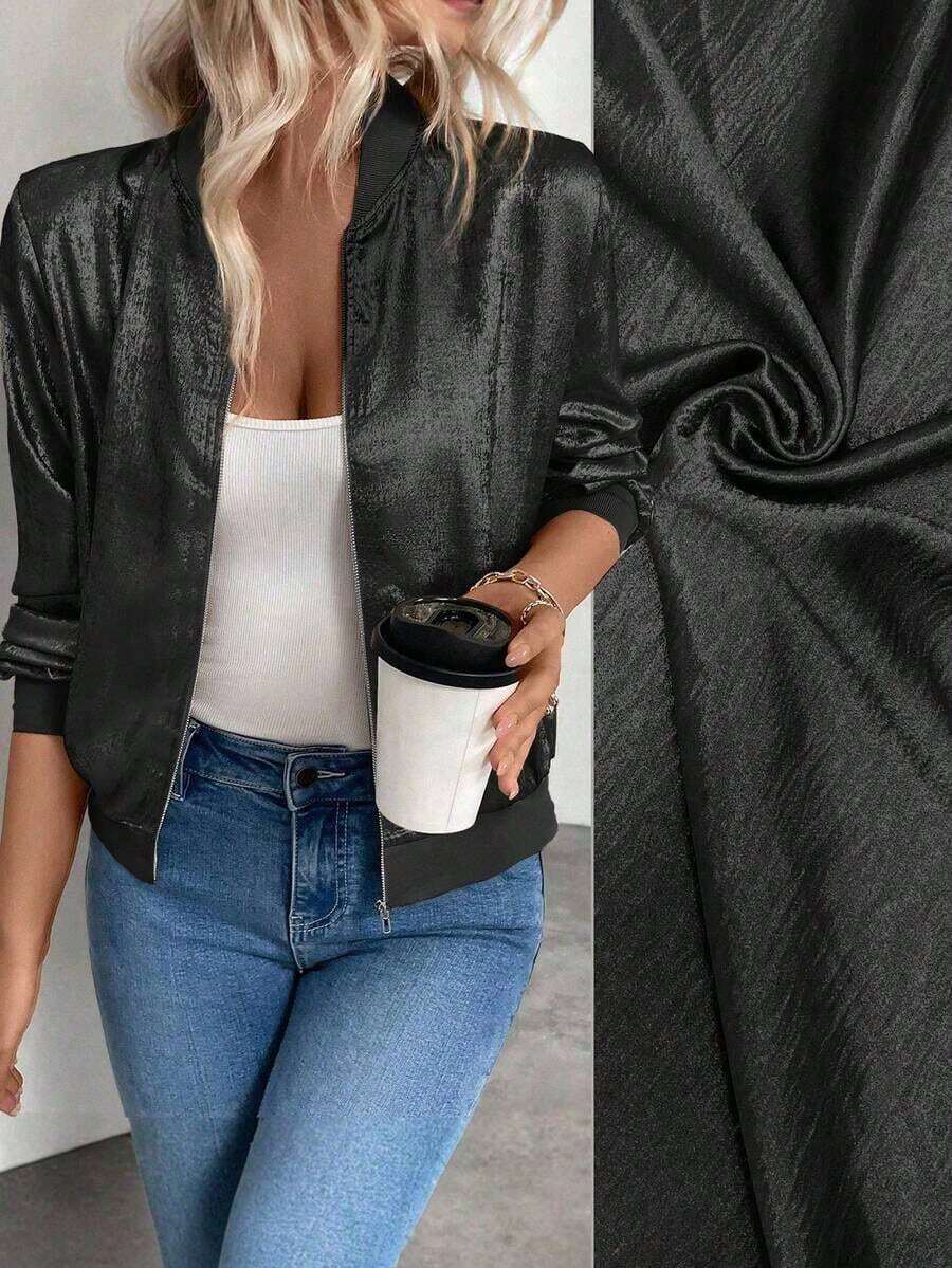 Chaqueta gris con mangas largas y lentejuelas Keke Bloomly, ligera, Chaquetas de punto para mujer, Chaquetas de punto ligeras para mujer, Atuendos de campo para mujer, Ropa vintage para mujer, Ropa de primavera para festivales y vacaciones - Negro - Ver 1