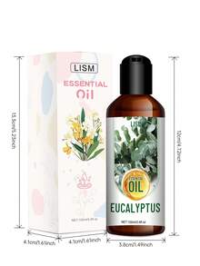 LISM 100ml Eucalyptus Oil, Fresh Affordable Long-Lasting Scent. Soothes Mood For Car & Home Diffusers, Suitable For Bedroom, Kitchen & Office, Water-Soluble - Eucalyptus Oil - View 6