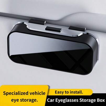 Car Fashion Glasses Storage Box, Car Sun Visor Glasses Holder, Multifunctional Fashion Glasses Case, Storage Organizer, Car Interior Storage Accessories