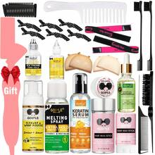 Goiple Waterproof Lace Glue Kit Wig Lace Bond Melting Spray Extra Hold For Lace Front Glueless Adhesive,Includes Lace Melting And Holding Spray,Wig Glue,Adhesive Remover,Rat Tail Comb,  Double Sided Brush,Eyebrow Trimmer,Elastic Hair Band,HD Wig Caps - 27pcs - 查看 12