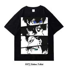 Camisetas de anime, camisetas de manga corta de anime, sudaderas de anime, camisetas estampadas de anime, camisetas para fans de anime, camisetas de anime japonés, camisetas únicas, camisetas de cómics de anime, camisetas unisex. - Negro - Ver 8