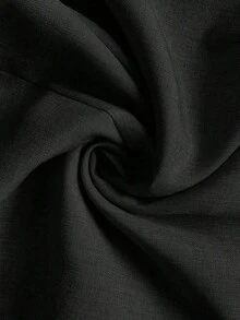 Vestido camisero de mujer de manga corta con rayas - Negro - Ver 8