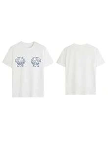 Single Garment T-Shirt, Not A 3-Piece Set. 1 Piece/Set Of Long-Sleeved T-Shirts Suitable For Streetwear. Oversized Crew Neck Top For Daily Outings, Camping, Concerts, Hip-Hop, Rock, And Rap Events. Round Neck With A Print Of The Five-Star Brazilian National Flag Of Rio De Janeiro - World Cup Fever Essential | Retro Campus Style T-Shirt With Bold Yellow Lettering And Iconic Brazilian Flag Details. Casual Summer White. - 白色 - 查看 2