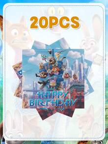 Disney Set Peralatan Makan Sekali Pakai Bertema Zootopia Lengkap ini Menampilkan Cetakan Karakter Pemandangan Kota Penuh, Menghadirkan Suasana Tematik yang Mendalam untuk Acara Pesta Anda. Set ini Termasuk Piring Kertas, Gelas Kertas, dan Taplak Meja Bermotif. - Peralatan makan - View 13