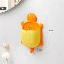 1pc Turtle Shaped Storage Rack, Makeup Tool Organizer Box, Bathroom Toothbrush Wall-Mounted Storage Box - Multicolor - View 4