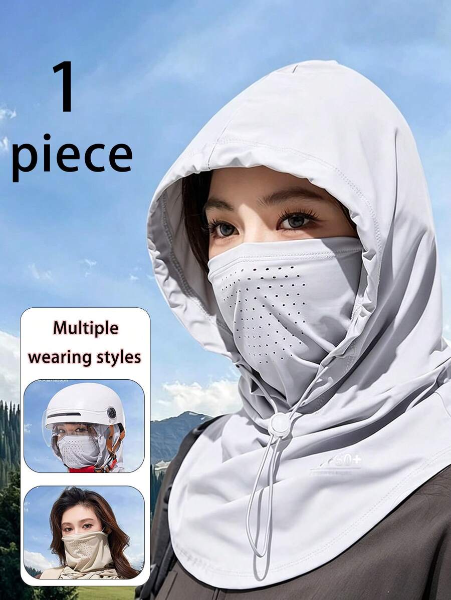 Mặt nạ trùm đầu mùa hè ngoài trời, che kín mặt, chống tia UV UPF 50+, thoáng khí, phù hợp cho cả nam và nữ. - Nhiều màu - Xem 1