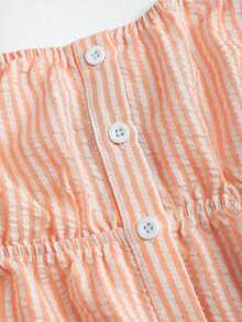 Sweetro Conjunto de dos piezas para mujer para uso diario - Naranja - Ver 5
