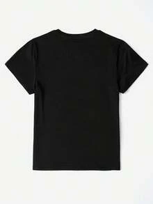 ModernoYou Camiseta con Estampado Gráfico "Never Can Have Too Many Books", Manga Corta, Cuello Redondo, Top Casual para Verano y Primavera, Ropa Casual para Mujer - Negro - Ver 3
