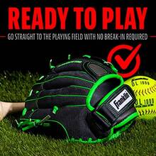 Franklin Sports Molino de Viento Serie Ligero Guante de Softball, 27.9 cm - Gris/Lima - Ver 5