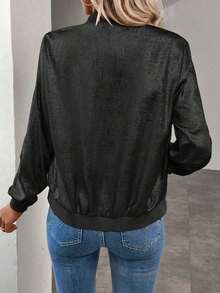Chaqueta gris con mangas largas y lentejuelas Keke Bloomly, ligera, Chaquetas de punto para mujer, Chaquetas de punto ligeras para mujer, Atuendos de campo para mujer, Ropa vintage para mujer, Ropa de primavera para festivales y vacaciones - Negro - Ver 7