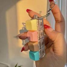 3pcs Keyboard Shaped Stress Relief Keychain, Adult Finger Toy, Press-Type Keyring, Concentration & Relaxation Tool. Suitable For New Year/Thanksgiving/Easter Gifts, Plastic Material (Random Color), Fidget Toy, Finger Spinner, Finger Spinner, Finger Spinner, Finger Spinner, Keyboard Finger Spinner, Toy Keychain, Cool Toy - Multicolor - View 9