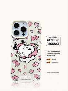 Ốp điện thoại Snoopy nhẹ, chống trượt và chống rơi, phù hợp với các dòng điện thoại hoạt hình anime như iPhone 17, 17Air, 17pro, 17promax, 11, 12, 13, 15, 16pro, 16promax, 14Plus, 15Plus, 16Plus, 15pro, 16promaxXR. Thích hợp làm quà tặng ngày lễ cho bạn bè và gia đình, ốp điện thoại được đóng gói trong hộp. - Màu be - Xem 1
