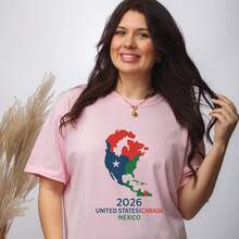 Nueva camiseta unisex de algodón puro, estilo casual, holgada, de cuello redondo, para la Copa Mundial 2026. - Negro - Ver 10