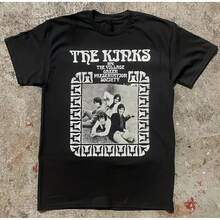 Camiseta de la banda Kinks - Camiseta vintage de la Invasión Británica, camiseta de música vintage de algodón 100% resistente con estampado de Dave Brothers - forma - Ver 1