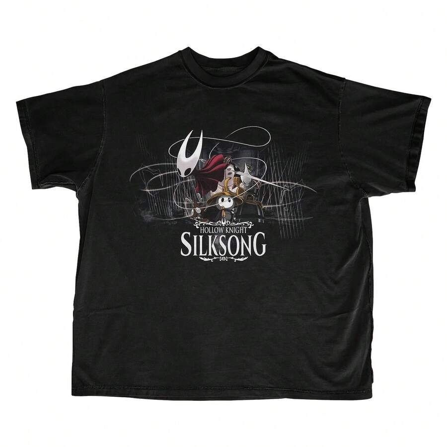 Camiseta de juego Hollow Knight Silksong Retro Metroidvania para hombres y mujeres, camiseta gráfica Vintage Indies de acción y aventura - forma - Ver 1