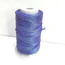 40m/Roll, Multicolor Shiny Metallic Yarn, Hollow Knitting Thread, 2mm Handmade Weaving Cord, Suitable For DIY Crochet Bags, Gift Box Packaging, Christmas Decorations, Crochet, Lace And Home Decor - Handicrafts And Holiday Items - 40 Meters Per Roll - View 11