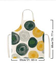 1pc, Bohemian-Style Polyester Apron Printed With Geometric Patterns, Suitable For Cooking, Baking, And Gardening, And Can Also Be Used As Attire For The Kitchen And Dining. - Multicolor - View 16