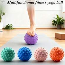1 pieza Pelota de masaje muscular de alta resistencia con superficie espinosa (para la columna vertebral), para relajación muscular, uso en todo el Body - Adecuado para yoga, gimnasio, fisioterapia, uso doméstico - Estructura duradera, músculo específico, diseño ergonómico, sin electricidad necesaria, para puntos de activación y relajación muscular, accesorio de fitness, gran regalo para el Día de San Valentín, Día Nacional, Vuelta al Colegio, Halloween, Navidad y Cumpleaños - Ver 1