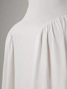 Sexy & Elegant V-Neck Ruffle A-Line Vacation Dress - White - View 9