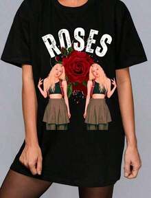 Camisetas Cortas de Verano con el Álbum de Sabrina Carpenter 'Short N Sweet' para Mujer, Ropa Y2K, Conjuntos de Verano Harajuku para Mujer; Unisex; Unisex BZSR - Negro 2 - Ver 1