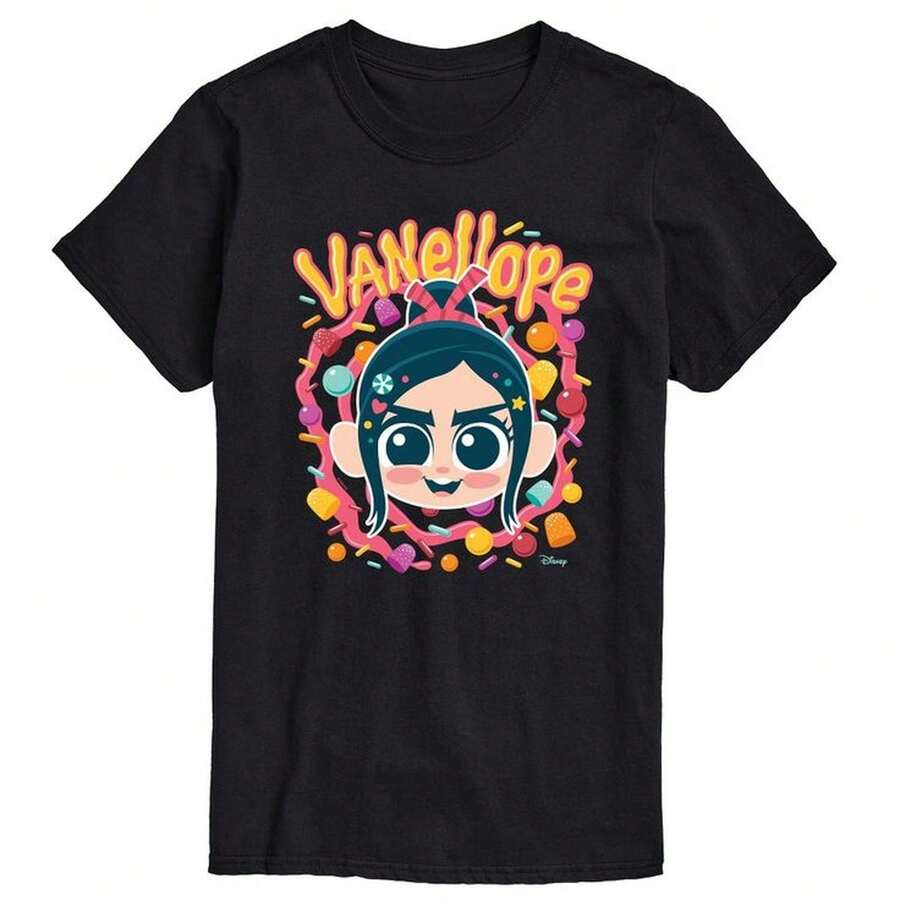 M1en's Vanellope Candy Short Sve Graphic TShirt Black Medium220G Fundacin de AL1Godn masculina, 220 g de confort puro. CreA1DA1 Para todo ser humano, ya sea mujer u hombre. Tejido consistente de ptima C1Alidad, preparado para cualquier m1ontura, afelpado al contacto pero pensado para S1ostenerse. Prendas eriores transpirables de mujer, conjuntos otoales, vestuarios de vaC1Aciones, disfraces de new years para ella. - Negro - Ver 1