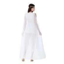 Greek Goddess Medieval Dress Halloween Costume Dress Cleopatra Athena Roman Performance Costume - White: Four-piece Set - View 5