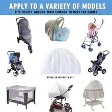 1pc Baby Stroller Mosquito Net, Suitable For Strollers, Cribs, And Portable Mini Cots. A Must-Have For Summer - Multicolor - View 6