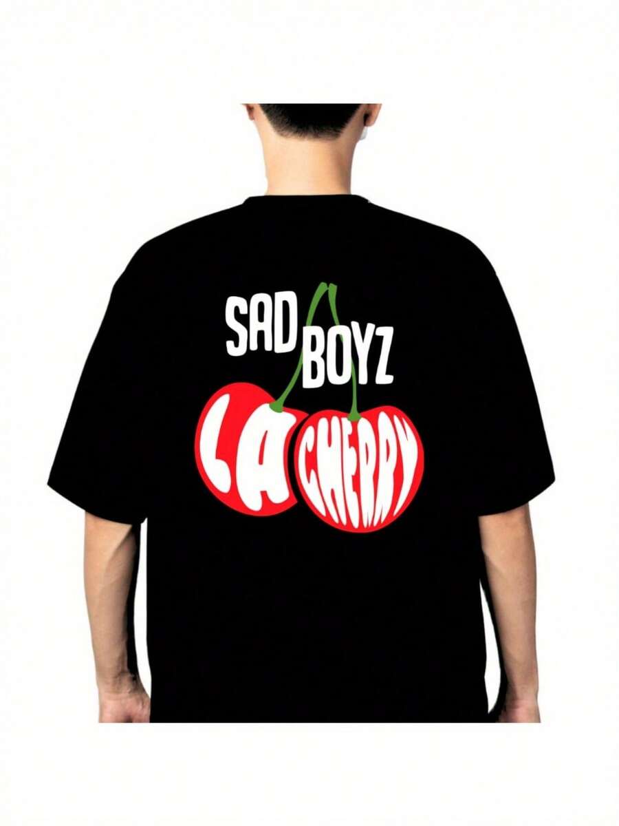 1pc Sad Boyz Junior Cherry T-Shirt High-Quality Ultra-Soft Tee For Everyday Wear, Events And Gifts 180gofertas Men's T-Shirt Tops Women's Sweatshirts Y2k T-Shirt Shirt - 黑色 - 查看 1