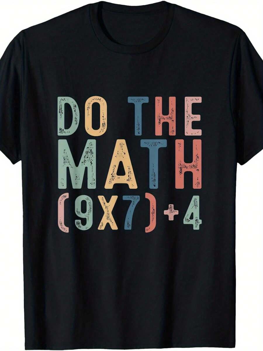 Camiseta drtidarrofesor de matemáticas - Meme "Do The Math 67" con broma numérica de 69 y 47, camiseta suave de cuello redondo y manga corta adecu para regalo para amantes de las matemáticas, ropa casual humorísticara oficina, atuendo casual (S-XXXL)
