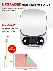 10kg Large Range Kitchen Scale | 10kg Capacity, LCD High-Definition Digital Display, Large Platform, One-Touch Tare Function | Durable Plastic, Multiple Unit Conversions, Sturdy Construction Suitable For Fruits, Vegetables, And Baking, Battery-Powered (Batteries Not Included) - Multicolor - View 11