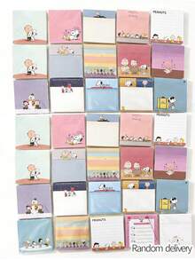 SNOOPY Cartoon Sticky Notes, Multi-Pack, Includes Designs With Charlie Brown, Convenient Square Size, Smooth Writing Non-Blotting. Can Be Used As Memo Notes, Diary Decorations, And DIY Collages, Suitable For Students, Diary Creators, And Daily Use. Perfect Choice For Christmas Gifts And Stationery Organization, A High-Value Creative Product. - Multicolor - View 9