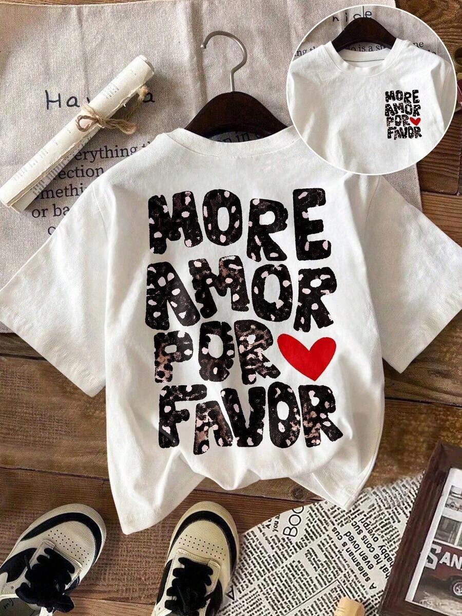 1 pieza de camiseta para mujer, camiseta de manga corta estampada de estilo casual urbano, bonita camiseta de verano, camiseta estampada adecuada para chicas jóvenes, camiseta estampada para mujer, camiseta con patrón estampado para mujer, bonita camiseta para mujer blanca, 100% algodón. - Blanco - Ver 1
