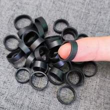 10 piezas Bandas elásticas de goma negras, Suministros de oficina - A - Ver 5