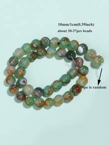 1 Hebra de Cuentas de Malaquita Natural 4/6/8/10/12mm, Adecuadas para Hacer Pulseras de Jade, Collares, Brazaletes, Joyas y Accesorios - Multicolor - Ver 14
