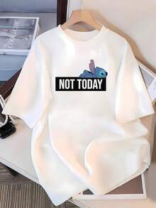 Gráficos coloridos que muestran seis villanos carismáticos con expresiones divertidas simbolizando rebeldía y humor relajado camiseta de mujer  casual cómoda para uso diario - Blanco - Ver 3