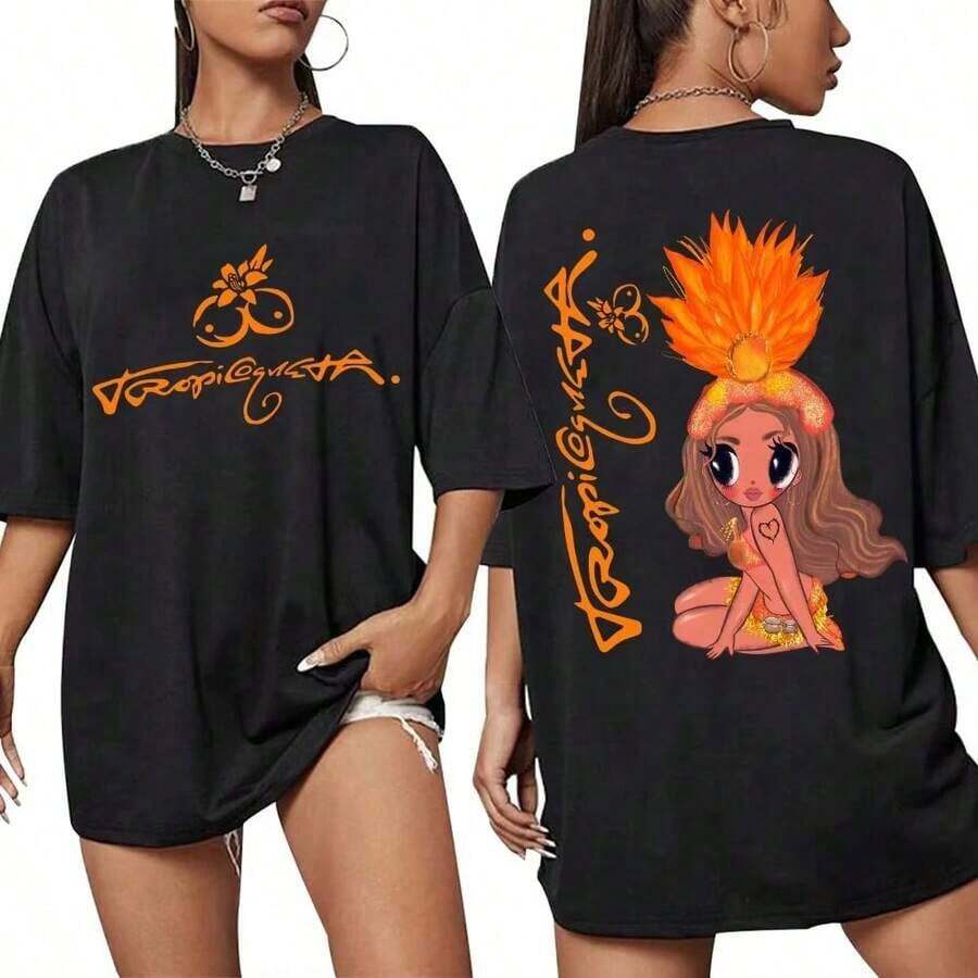 Camiseta Gráfica del Álbum Tropicoqueta 2026 de , Camisetas de Alta Calidad para Hombre y Mujer, Camisetas de Algodón Casuales de Talla Grande, Ropa de Verano Fresca para Mujer - Negro 3 - Ver 1