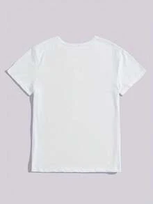 Una camiseta rosa con estampado de fresas, perfecta para los amantes de las fresas - [Blanco] - Ver 2