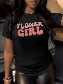 Texto rosa con brillo que expresa energía positiva femenina con letras grandes que evocan alegría libre natural y espíritu bohemio camiseta de mujer moderna casual cómoda para uso diario - Negro - Ver 8