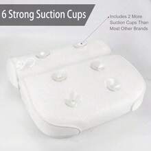 1 Pc Bathtub Pillow With Non-Slip Suction Cups, For Neck And Back Support, Home Bathroom Accessories, 3D Mesh Bath Pillow, SPA Pillow, Backrest Pillow, For Back Scrubbing And Exfoliating, Machine Washable, Soft And Comfortable, Easy To Clean, With Non-Slip Suction Cups - One Size Fits All - View 5